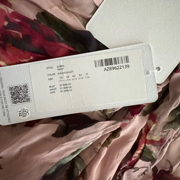 Azazie Floral Maxi Dress in Pink and Green - Picture 4 of 5